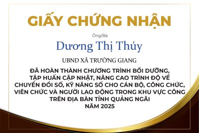 THAM GIA KHÓA BỒI DƯỠNG, TẬP HUẤN CẬP NHẬT, NÂNG CAO TRÌNH ĐỘ VỀ CHUYỂN ĐỔI SÔ, KỸ NĂNG SÔ CHO CÁN BỘ, CÔNG CHỨC, VIÊN CHỨC VÀ NGƯỜI LAO ĐỘNG TRONG KHU VỰC CÔNG TRÊN ĐỊA BÀN TỈNH QUẢNG NGÃI NĂM 2025