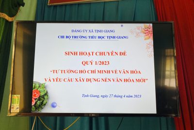 SINH HOẠT CHUYÊN ĐỀ QUÝ I “TƯ TƯỞNG HỒ CHÍ MINH VỀ VĂN HÓA VÀ YÊU CẦU XÂY DỰNG NỀN VĂN HÓA MỚI” SINH HOẠT CHUYÊN ĐỀ QUÝ I “TƯ TƯỞNG HỒ CHÍ MINH VỀ VĂN HÓA VÀ YÊU CẦU XÂY DỰNG NỀN VĂN HÓA MỚI”