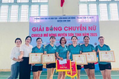 THAM GIA GIẢI BÓNG CHUYỀN NỮ CÔNG NHÂN VIÊN CHỨC LAO ĐỘNG MỞ RỘNG HUYỆN SƠN TỊNH NĂM 2025 THAM GIA GIẢI BÓNG CHUYỀN NỮ CÔNG NHÂN VIÊN CHỨC LAO ĐỘNG MỞ RỘNG HUYỆN SƠN TỊNH NĂM 2025
